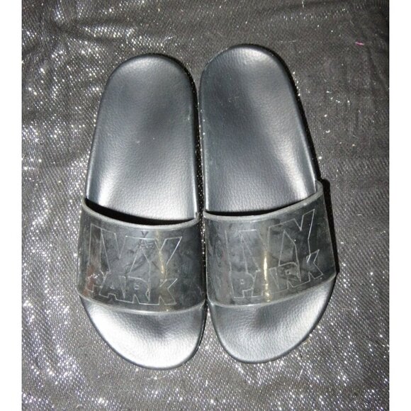 BOGO Adidas Ivy Park Black Mule Slides Sandals size 38 men's 5.5 women's 7.5 - Picture 1 of 4
